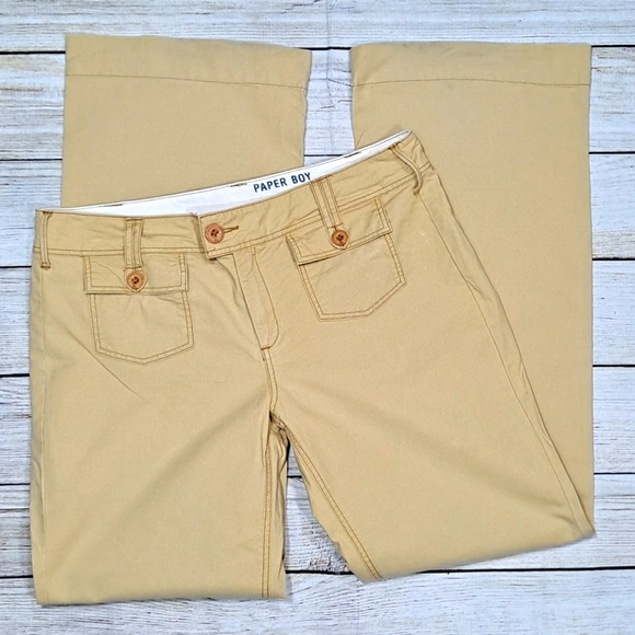 Anthropologie Paper Boy Yellow Twill Pants - Picture 1 of 10